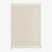 Katoenen Chiffon Geruite Deken (185x125 Cm) Eloi Beige – Crème - Sklum