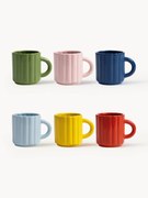 Handgemaakte mokken Tube, 6 stuks