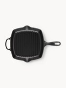 Vierkante grillpan Signature Collection van gietijzer met gegroefde structuur