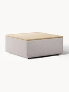 Voetenbank Lennon van bouclé met opbergruimte