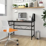 vidaXL Computerbureau 105x55x72 cm MDF en metaal zwart