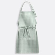 Schort, 30% gerecycled katoen, geweven-geverfde ruiten, SOIZIC