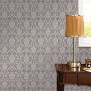 vidaXL 4 st Vliesbehangrollen ornament druk 0,53x10 m taupe