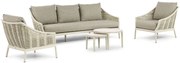 Stoel en Bank Loungeset 5 personen Aluminium/Wicker Taupe  Apple Bee Milou/Ibiza