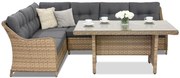 Tuinhoek met tafel Toledo Comida 5 Garden Point cappuccino