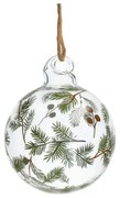Kerstbal met takjes, glas,Ø 5 cm