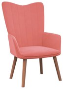 vidaXL Relaxstoel fluweel roze