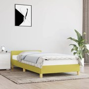 vidaXL Bedframe met hoofdeinde stof groen 90x200 cm