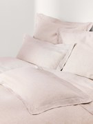 Linnen dekbedovertrek Linna met bies