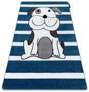 Tapijt PETIT PUPPY HOND HONDJE  blauw