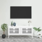 vidaXL Tv-meubel 105x35x50 cm staal wit