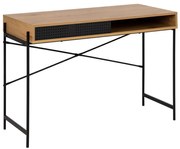 Compact Bureau Eiken Met Opbergruimte - 110 X 50cm.