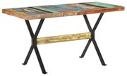 vidaXL Eettafel 140x70x76 cm massief gerecycled hout