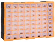 vidaXL Organiser met 64 lades 52x16x37,5 cm