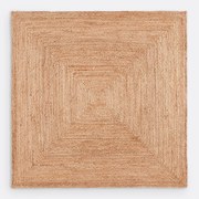 Vierkant vloerkleed in jute, Aftas