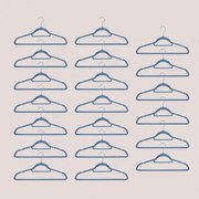 Set Van 20 Fluwelen Hangers Palou Grijsblauw - Sklum