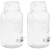 vidaXL Drankdispensers 2 st 3800 ml glas