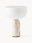 Kleine draagbare LED-tafellamp Kizu van marmer, dimbaar