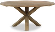 Dining Tuintafel rond 160 cm Teak Old teak greywash Sand City rond