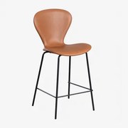 Op Een Hoge Kruk. ↑65 Cm & Zwart & Kunstleren Kameel & Polipiel - Sklum