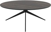 Goossens Excellent Salontafel Cipressen rond, keramiek zwart, modern design, 80 x 32 x 80 cm