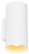 Design wandlamp wit rond 2-lichts - Sab Design GU10 Binnenverlichting Lamp