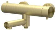 IVY Concord Badthermostaatkraan opbouw - draaibare baduitloop - omstel - RVS316 - geborsteld mat goud PVD 6301012
