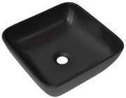 Sanicare Quattro keramische waskom 40x40cm zwart mat