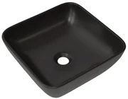 Sanicare Quattro keramische waskom 40x40cm zwart mat