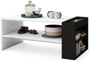 NEFRI Mat Wit/Zwart - MODERNE KOFFIETAFEL MET LEGPLANK