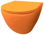 Best Design Morrano hangend toilet randloos oranje mat