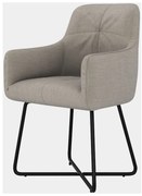 Eetkamerstoel - Arne - stof Bjorn grof geweven creme