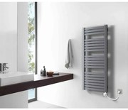 HR Badmeubelen Base Elektrische Designradiator - 56.5x6.6x121cm - aansluiting rechtsonder - 300 Watt - wit glans 74024201