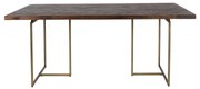 Dutchbone Class Eettafel Visgraat Donker Hout 220 X 90 Cm - 220 X 90cm.