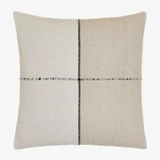 Vierkant Katoenen Kussen (45x45 Cm) Louisa Design Zwart - Beige – Linnen - Sklum