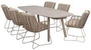 4 Seasons Fabrice tuinset 7-delig - Manolo tuintafel 240x103 cm