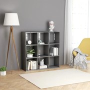 vidaXL Boekenkast 98x30x98 cm spaanplaat hoogglans grijs