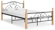 vidaXL Bedframe metaal zwart 120x200 cm