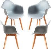 Set 4 Belu Polypropyleen Stoelen