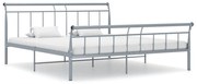 vidaXL Bedframe metaal grijs 180x200 cm