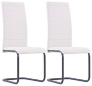 vidaXL Eetkamerstoelen 2 st stof crème