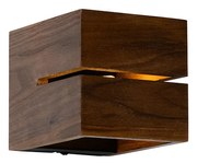 Landelijke wandlamp walnoot hout 9,7 - Transfer Groove