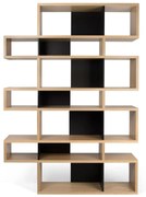 TemaHome London Hoge Design Boekenkast Eiken-zwart - 156x34x220cm.