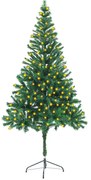 vidaXL Kunstkerstboom met LED's en standaard en 564 takken 180 cm