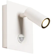 Buiten wandlamp met bewegingsmelder wit incl. LED IP54 bewegingssensor - Simon Modern IP54 Buitenverlichting
