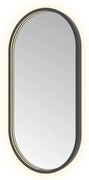 Hotbath &More Oval spiegel ovaal 40x80cm geborsteld zwart PVD
