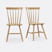 Set van 2 massief hevea lattenstoelen, Jyko