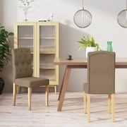 vidaXL Eetkamerstoelen 2 st stof taupe