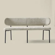 Eetkamerbank Beige Stof Met Rugleuning 155 Cm