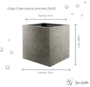 Pot Grigio Cube Natural concrete